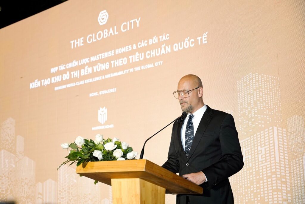 Theo ông Youssef Akila, Giám đốc Khối Thiết kế Masterise Homes, The Global City sẽ trở thành khu đô thị hình mẫu và mang tính biểu tượng nhất Đông Nam Á với thiết kế hiện đại, công nghệ tân tiến và các giải pháp bền vững hàng đầu thế giới